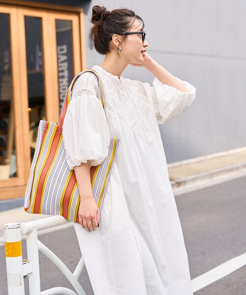 FREAK'S STORE（フリークスストア） 7分袖ワンピース SMALL ホワイト