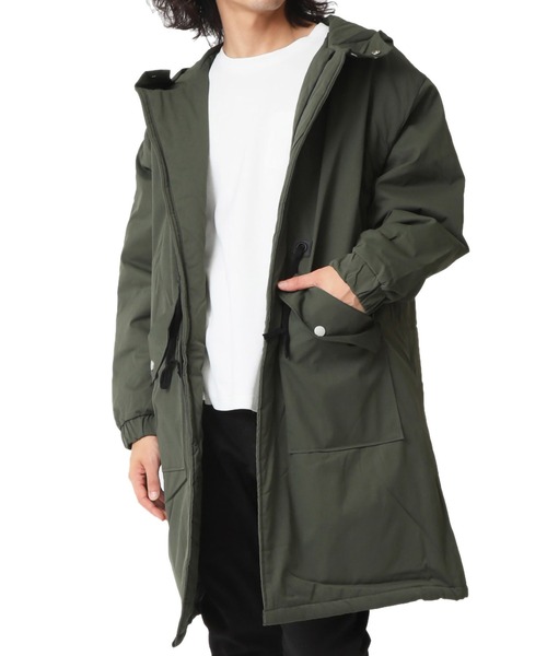 ARCADE モッズコート コート 裏地キルティング 薄中綿フードロング