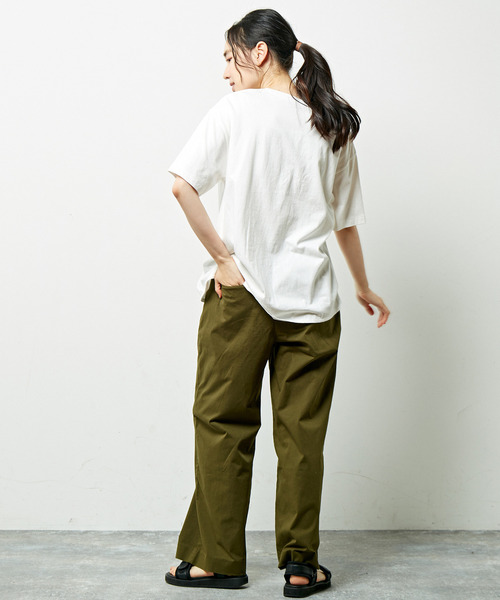 「MELROSE claire」 半袖Tシャツ FREE チャコールグレー レディース_画像4