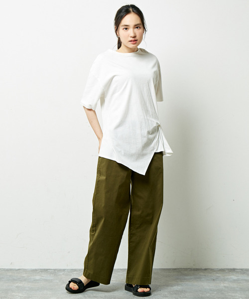 「MELROSE claire」 半袖Tシャツ FREE チャコールグレー レディース_画像6