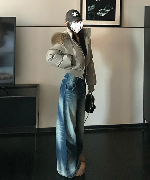 NEW GENTLEMAN ダウンコート ダウンジャケット ナヌーク ファーフード 