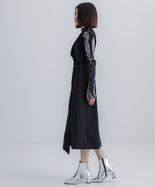 「UNITED TOKYO」 ノースリーブワンピース 1 ベージュ レディース_画像2