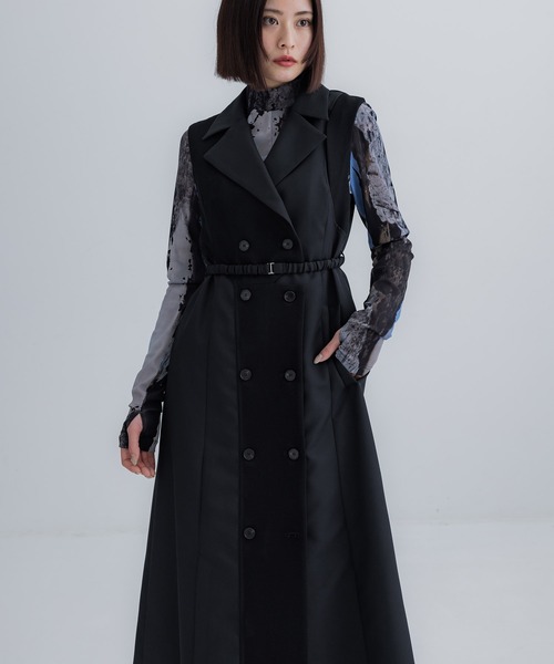 「UNITED TOKYO」 ノースリーブワンピース 1 ベージュ レディース_画像7