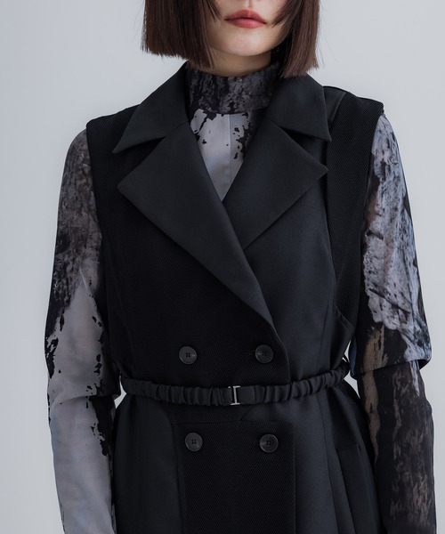 「UNITED TOKYO」 ノースリーブワンピース 1 ベージュ レディース_画像8