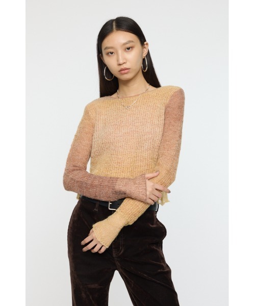 MOUSSY（マウジー） ニット セーター GRADATION CROPPED ニット