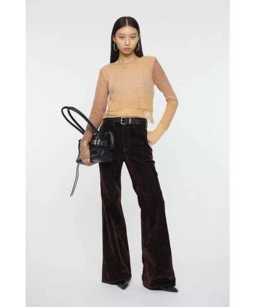 MOUSSY（マウジー） ニット セーター GRADATION CROPPED ニット