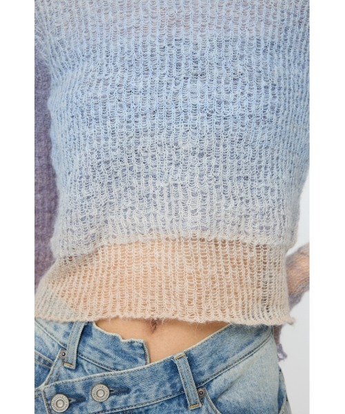 MOUSSY（マウジー） ニット セーター GRADATION CROPPED ニット