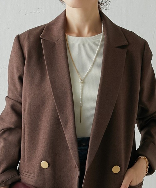 COLLAGE GALLARDAGALANTE ジャケット ブラウン COLLAGE GALLARDAGALANTE（コラージュ ガリャルダガランテ