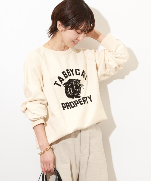 「MIXTA」 スウェットカットソー LARGE ホワイト レディース_画像8