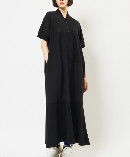gomme ワンピース gomme（ゴム） ワンピース ミックス切替ワンピース : ZOZOTOWN Yahoo