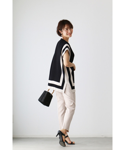 「Ehre style」 セットアップ FREE ベージュ×ブラック レディース_画像6