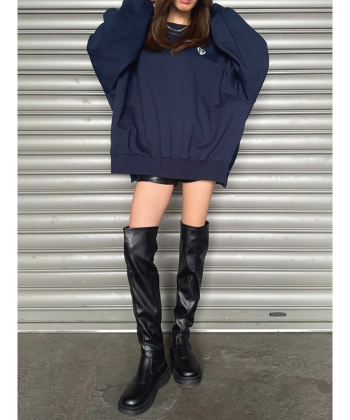 けぇ様❤️10点⭐️A1066⭐️ EGOIST ♥ ラインウエストスウェットスカート EGOIST（エゴイスト） トレーナー スウェット ハートロゴプルオーバー