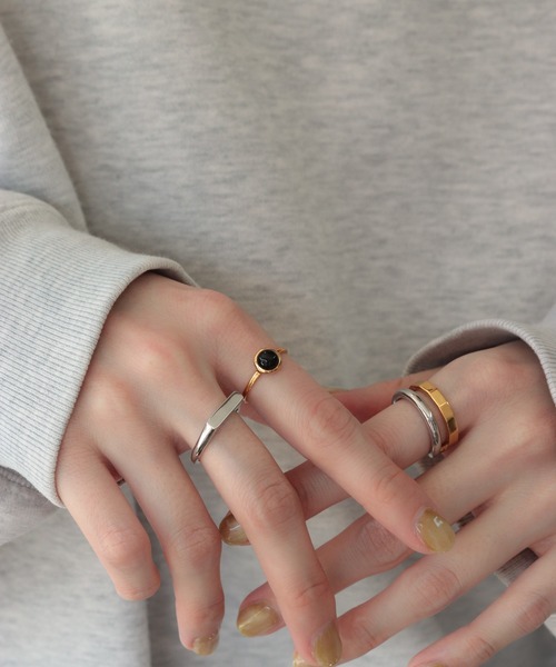 NOIR DE POUPEE（ノワールドプーペ） リング #15 ブラック レディース