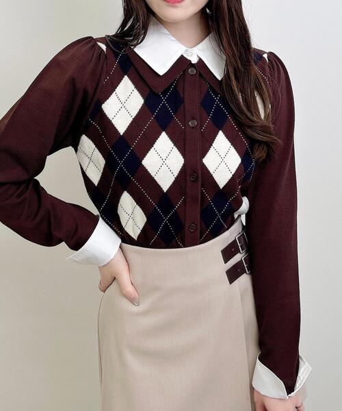 「INGNI」 長袖ニット M ネイビー レディース_画像5