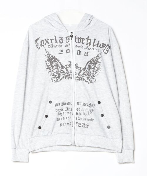 パーカー 「Y2K」ユニセックスウイングフルジップパーカー レディース