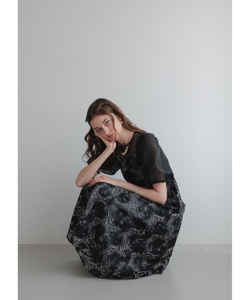 Dorry Doll（ドリードール） ドレス ニュアンスフラワーレースドレス