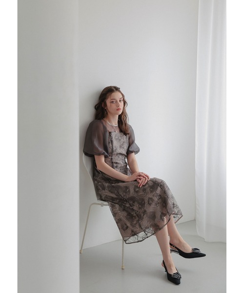 Dorry Doll（ドリードール） ドレス ニュアンスフラワーレースドレス