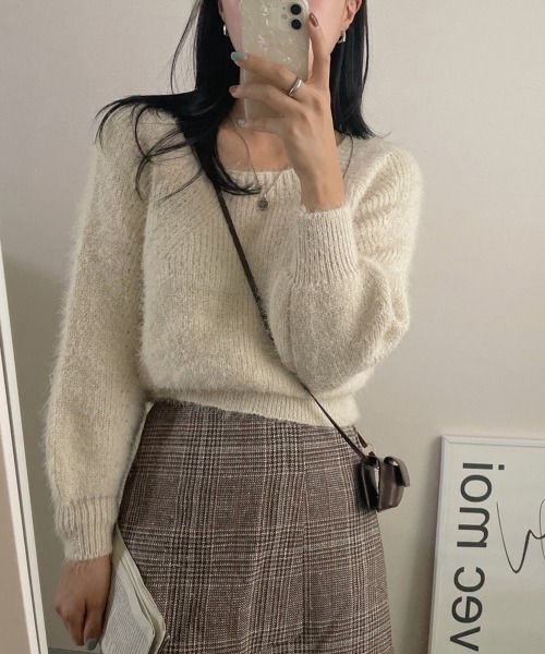 「by muni:r」 長袖ニット FREE グリーン レディース_画像2