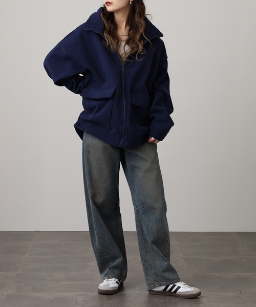 「FUNALIVE」 「beaumere」ブルゾン LL ネイビー メンズ_画像5