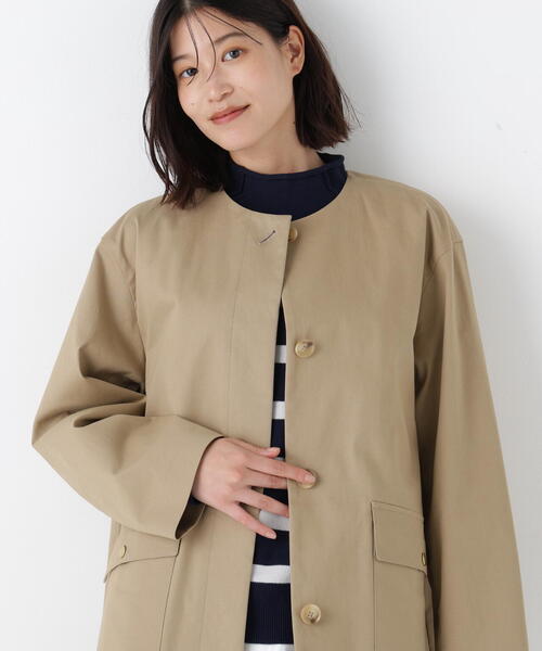 human woman（ヒューマンウーマン） ノーカラーコート コート ライナー