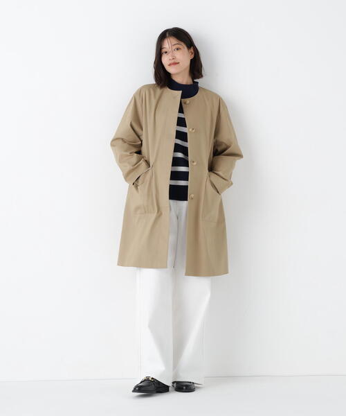 human woman（ヒューマンウーマン） ノーカラーコート コート ライナー