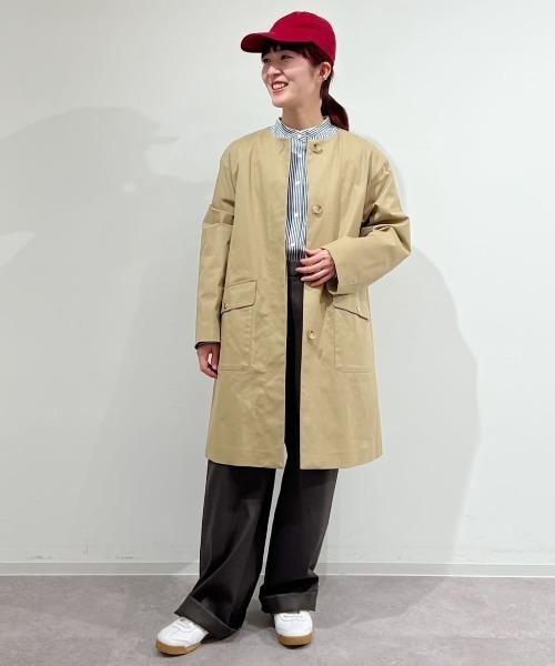 human woman（ヒューマンウーマン） ノーカラーコート コート