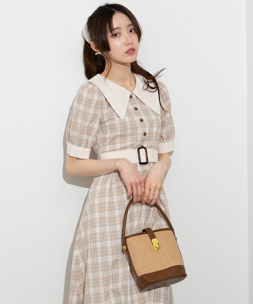 「pumpkin port」 半袖ワンピース M ミント レディース_画像2