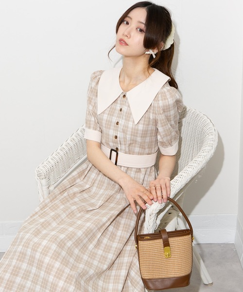 「pumpkin port」 半袖ワンピース M ミント レディース_画像6