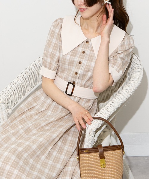 「pumpkin port」 半袖ワンピース M ミント レディース_画像7