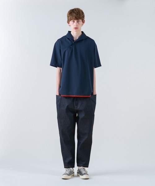 rehacer（レアセル） tシャツ : Asymmetry Collar Polo