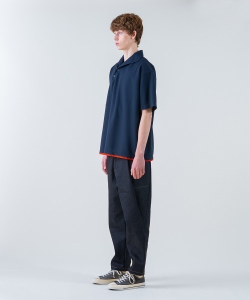 rehacer（レアセル） tシャツ : Asymmetry Collar Polo