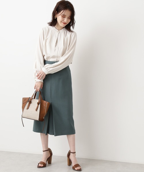 「N.（N. Natural Beauty Basic）」 長袖ブラウス MEDIUM ライトグリーン レディース_画像2