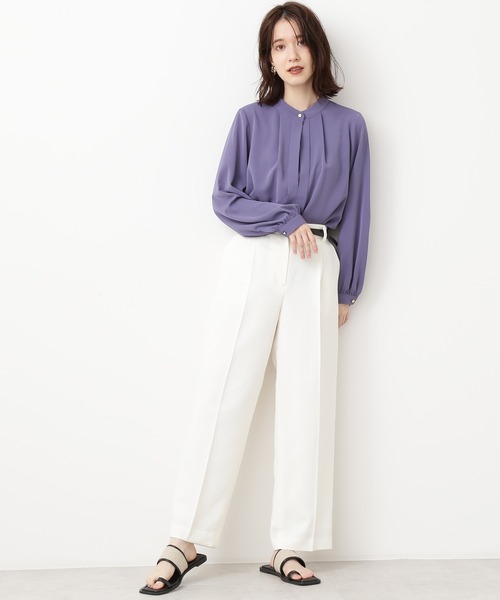 「N.（N. Natural Beauty Basic）」 長袖ブラウス MEDIUM ライトグリーン レディース_画像9