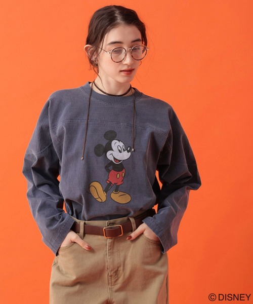 ディズニートラディション⭐︎ミッキーマウス⭐︎ 約38cm⭐︎BIG⭐︎中古 George's tシャツ 「DISNEY」ミッキーマウス／ロンT レディース