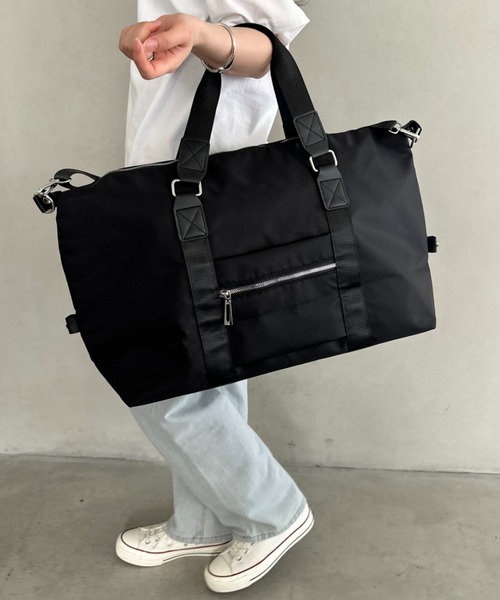 ボストンバッグ 4色展開 2WAY仕様 大容量トラベルバッグ レディース