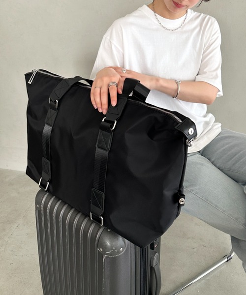 ボストンバッグ 4色展開 2WAY仕様 大容量トラベルバッグ レディース
