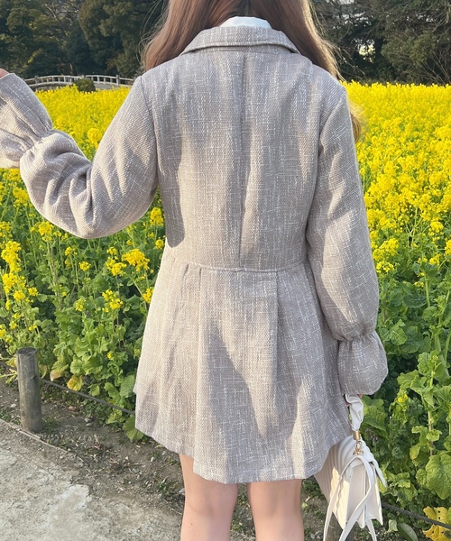 「apres jour」 長袖ワンピース フリー グレイッシュベージュ レディース_画像5