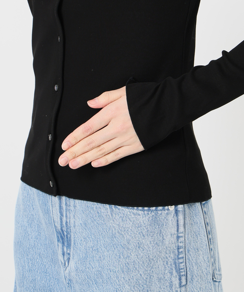 IENA LA BOUCLE（イエナラブークル） カーディガン コットンリブ