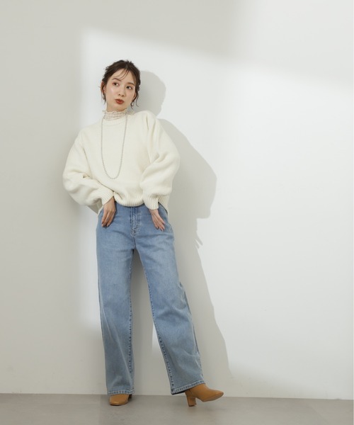 「N.（N. Natural Beauty Basic）」 長袖ニット MEDIUM オフホワイト レディース_画像9