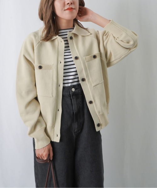 「LADY LUCK LUCA」 ニットカーディガン - ベージュ レディース_画像4