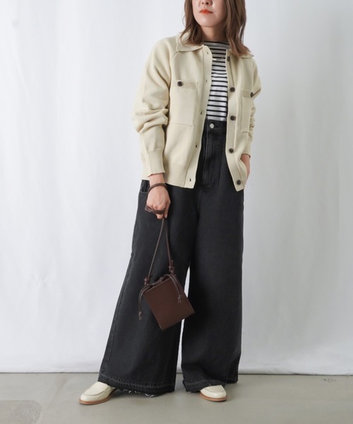 「LADY LUCK LUCA」 ニットカーディガン - ベージュ レディース_画像6