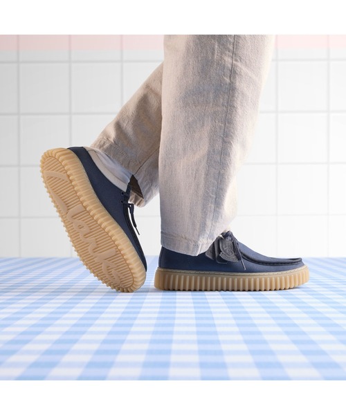 Clarks トールロー ネイビー28 Clarks（クラークス） デッキシューズ Torhill Lo / トーヒルロー