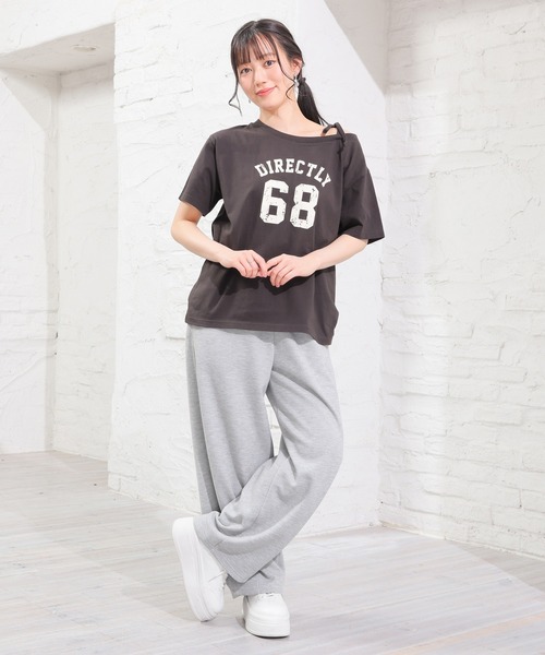 Honeys（ハニーズ） tシャツ 半袖 「UVカット」ワンショルTシャツ