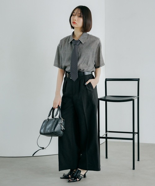PAGEBOY（ページボーイ） uvカット ブラウス シャツ 半袖 シアーデニム
