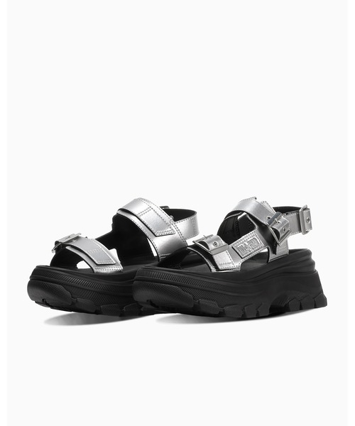 【未使用】コンバース トレックウェーブ ブラック メッシュ サンダル 厚底 ALL STAR 厚底 サンダル TREKWAVE SANDAL / オールスター トレック