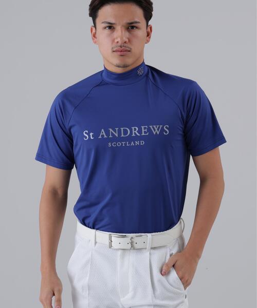 St ANDREWS tシャツ 「St ANDREWS」ポリエステルベア天竺ハイネック