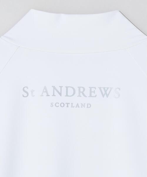 ⭐️St.ANDREWS 新品 ホワイトシャツ⭐️ St ANDREWS tシャツ 「St ANDREWS」ポリエステルベア天竺ハイネック