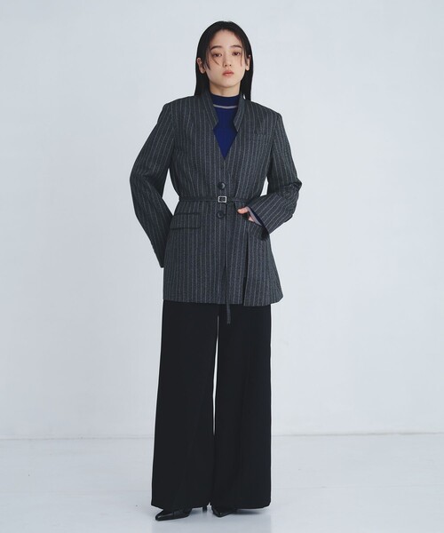 ジャケット テーラードジャケット スタンドカラーテーラードジャケット｜オフィスカジュアル/オケージョン/春服 レディースの画像