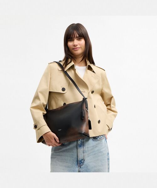 COACH ウエストバッグ レザー 黒・茶・グレー COACH（コーチ） ショルダーバッグ モット メッセンジャー バッグ 33