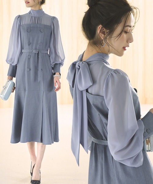 「RUIRUE BOUTIQUE」 長袖ワンピース - ベージュ レディースの画像